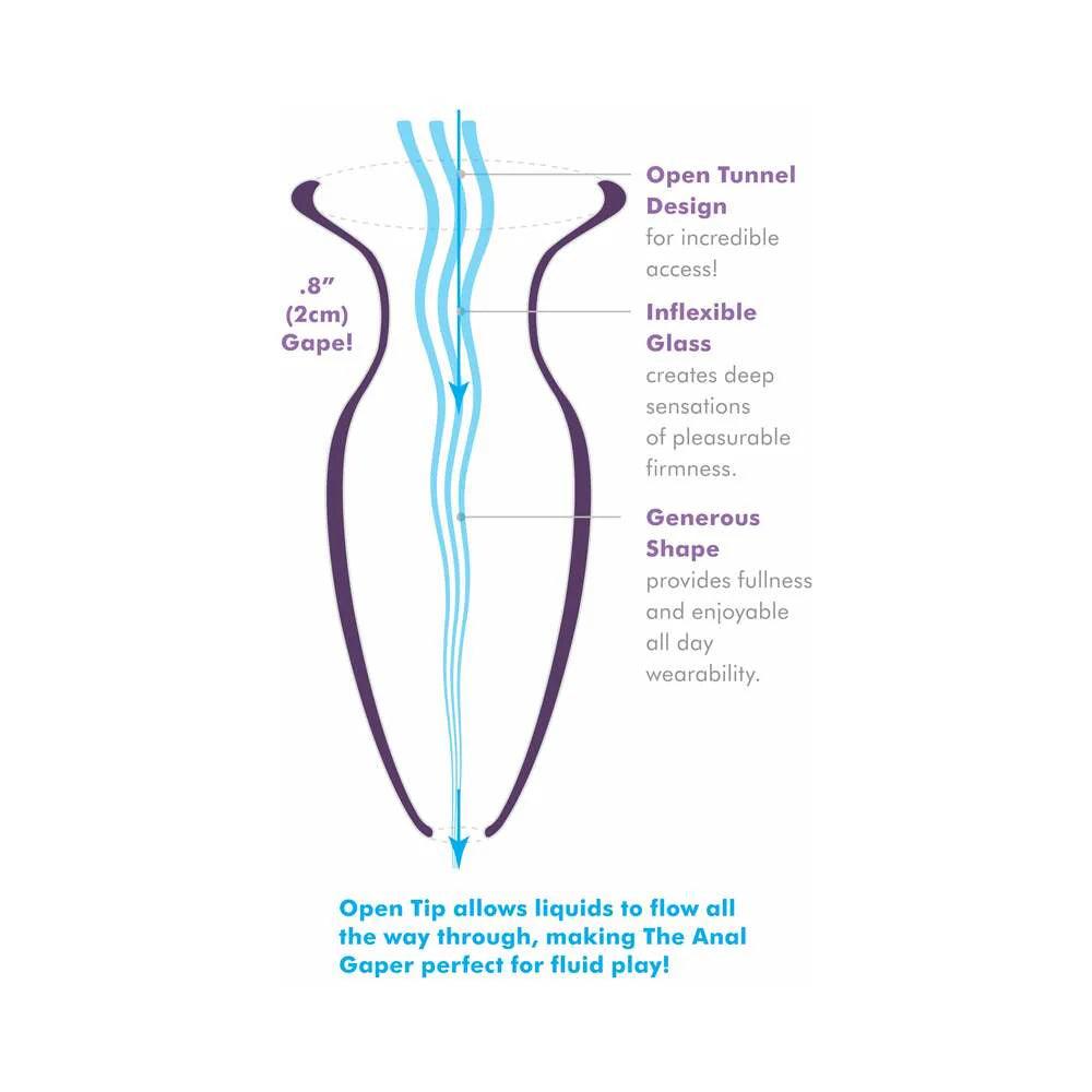 Pipedream Anal Fantasy Elite Collection Beginner's Anal Gaper Glass Tunnel Plug - Buy At Luxury Toy X - Free 3-Day Shipping
