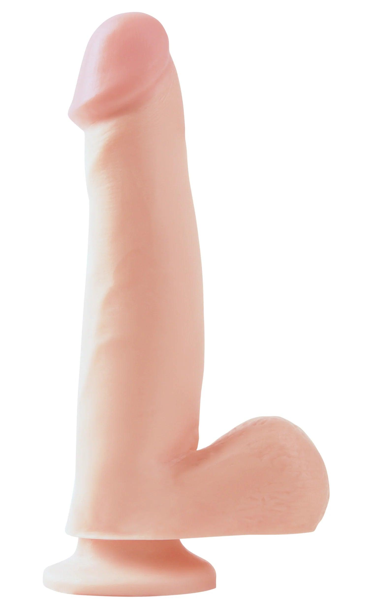 Pipedream Basix Rubber Works 7.5 in. Dildo With Balls & Suction Cup - Buy At Luxury Toy X - Free 3-Day Shipping