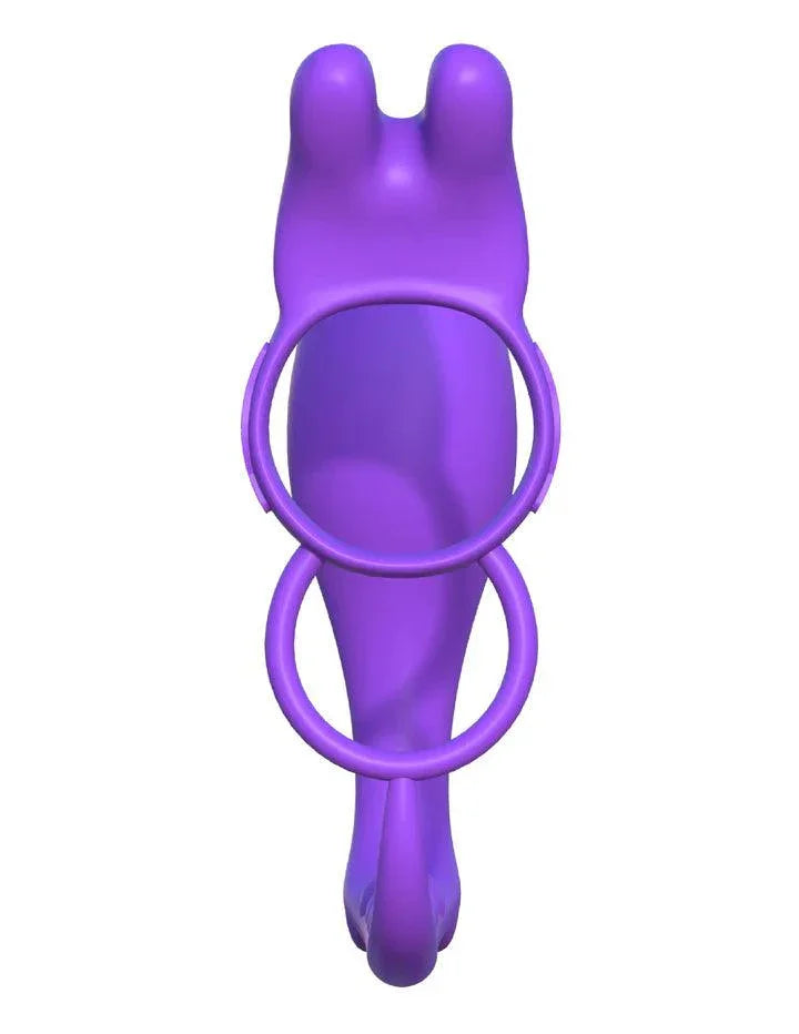 Pipedream Fantasy C-Ringz Ass-Gasm Silicone Vibrating Rabbit and Cock Ring - Buy At Luxury Toy X - Free 3-Day Shipping