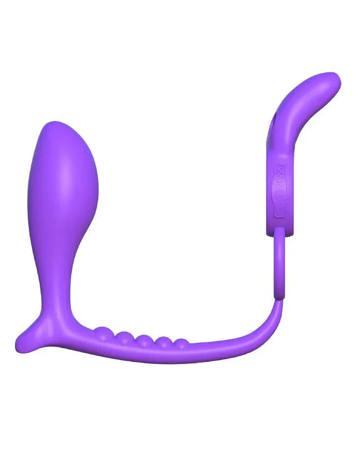 Pipedream Fantasy C-Ringz Ass-Gasm Silicone Vibrating Rabbit and Cock Ring - Buy At Luxury Toy X - Free 3-Day Shipping