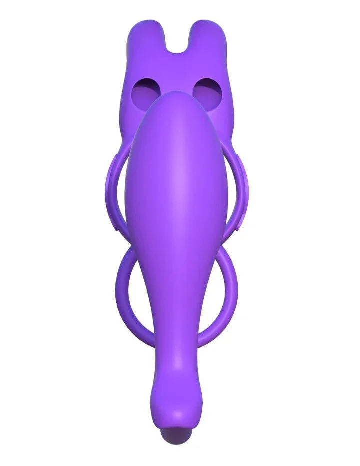Pipedream Fantasy C-Ringz Ass-Gasm Silicone Vibrating Rabbit and Cock Ring - Buy At Luxury Toy X - Free 3-Day Shipping