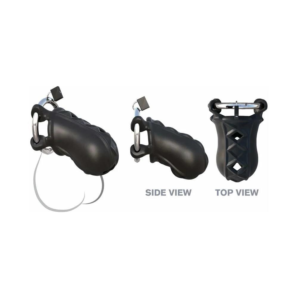 Pipedream Fantasy C-Ringz Extreme Silicone Cock Blocker Locking Chastity Cage - Buy At Luxury Toy X - Free 3-Day Shipping
