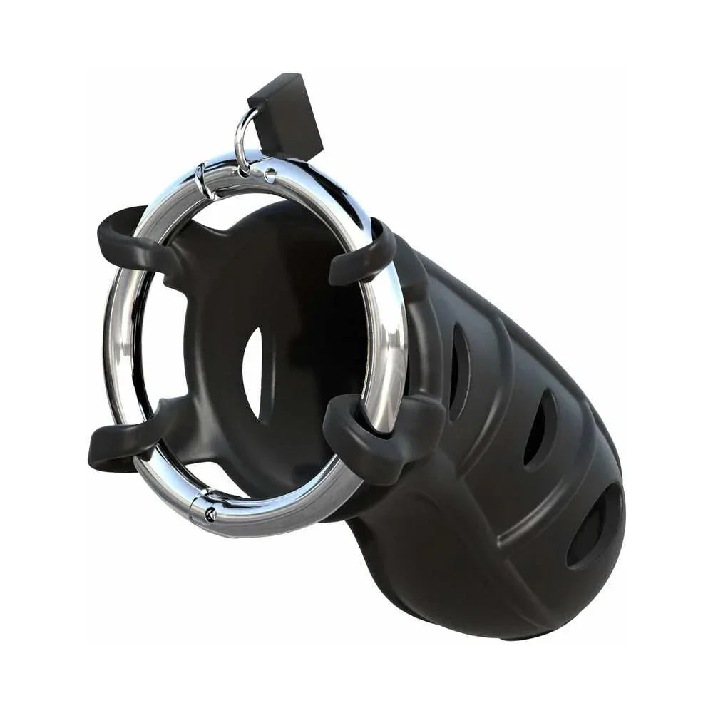 Pipedream Fantasy C-Ringz Hardcore Silicone Cock Blocker Locking Chastity Cage - Buy At Luxury Toy X - Free 3-Day Shipping