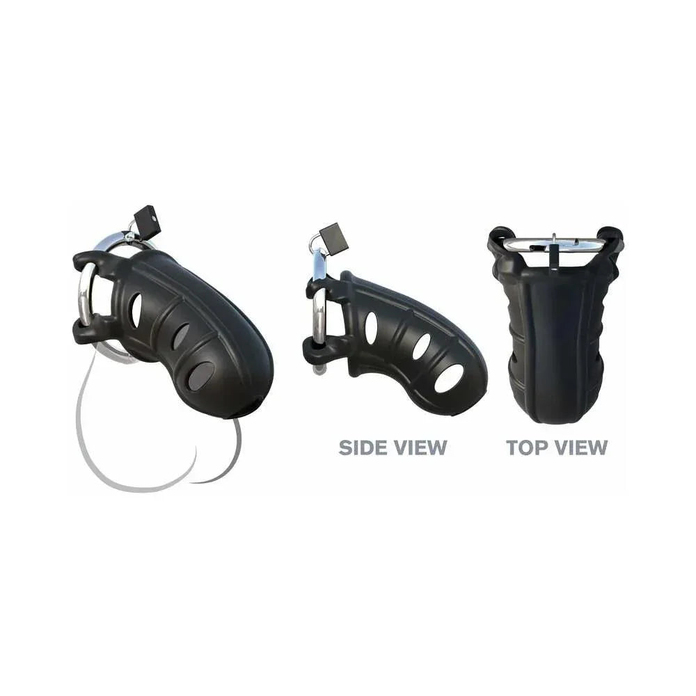 Pipedream Fantasy C-Ringz Hardcore Silicone Cock Blocker Locking Chastity Cage - Buy At Luxury Toy X - Free 3-Day Shipping