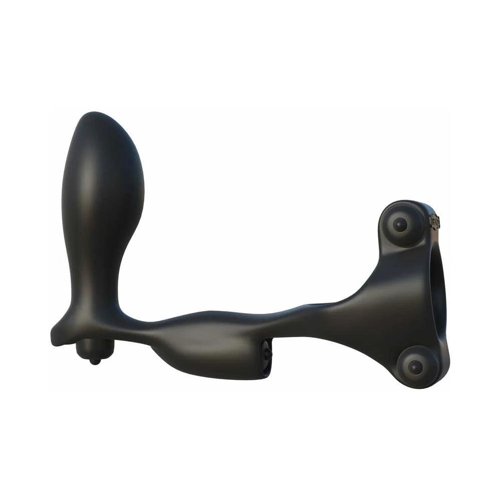 Pipedream Fantasy C-Ringz Ultimate Ass-Gasm Vibrating Silicone Cockring With Anal Plug - Buy At Luxury Toy X - Free 3-Day Shipping