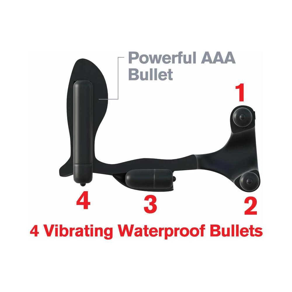 Pipedream Fantasy C-Ringz Ultimate Ass-Gasm Vibrating Silicone Cockring With Anal Plug - Buy At Luxury Toy X - Free 3-Day Shipping