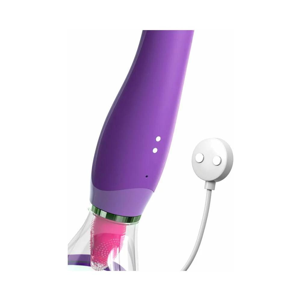 Pipedream Fantasy For Her Her Ultimate Pleasure Dual-Ended Vibrator With Licking Suction - Buy At Luxury Toy X - Free 3-Day Shipping