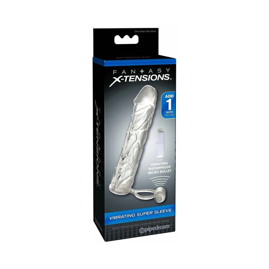 Pipedream Fantasy X-tensions Vibrating Super Sleeve 1 in. Extension With Ball Strap - Buy At Luxury Toy X - Free 3-Day Shipping