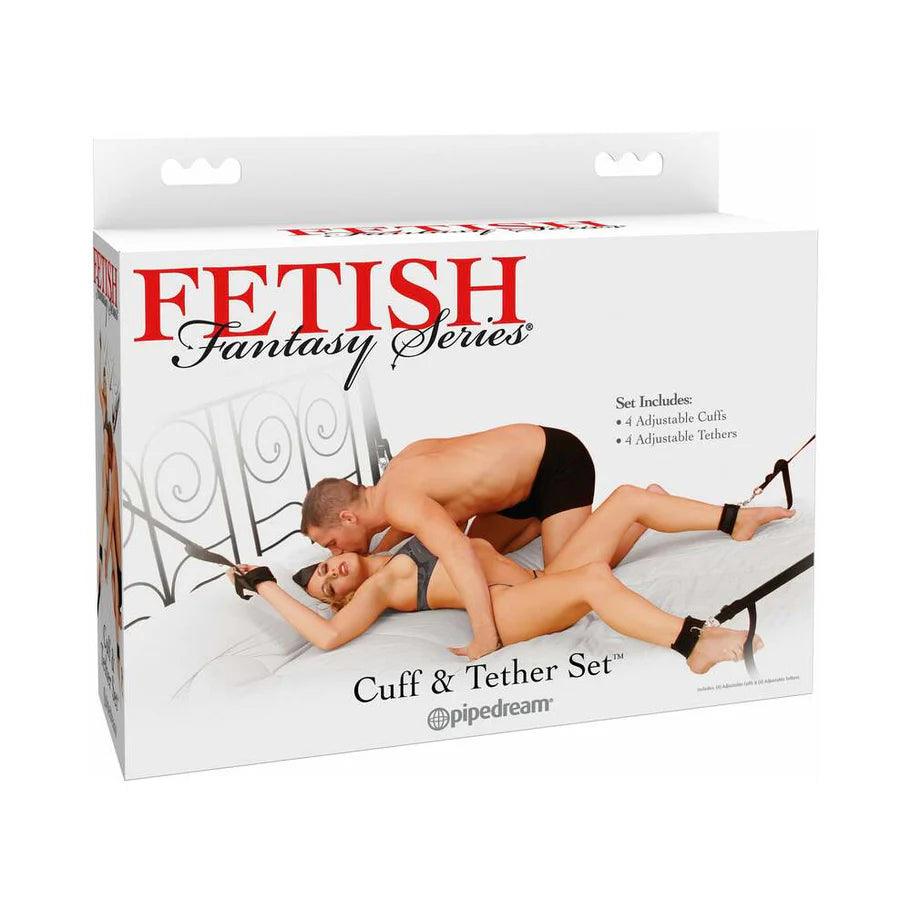 Pipedream Fetish Fantasy Series Adjustable Cuff & Tether Set Black - Buy At Luxury Toy X - Free 3-Day Shipping