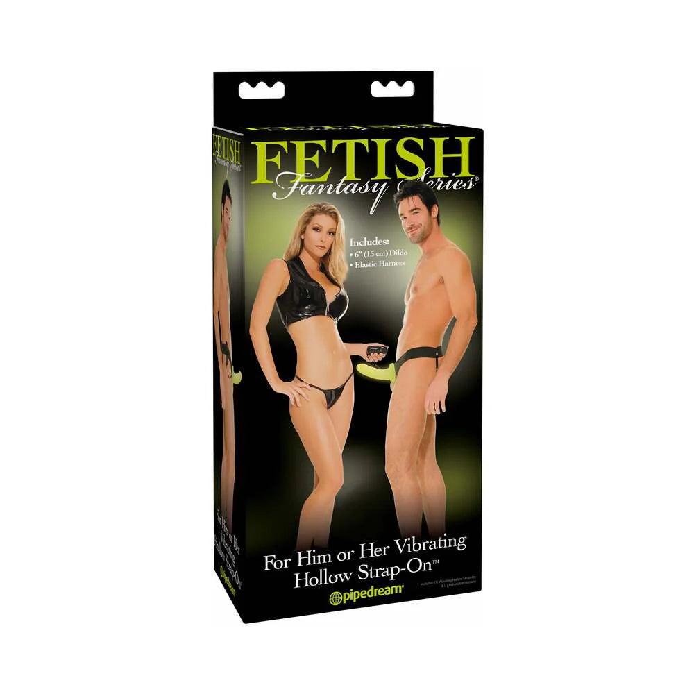 Pipedream Fetish Fantasy Series For Him or Her Vibrating 6 in. Hollow Strap-On - Buy At Luxury Toy X - Free 3-Day Shipping