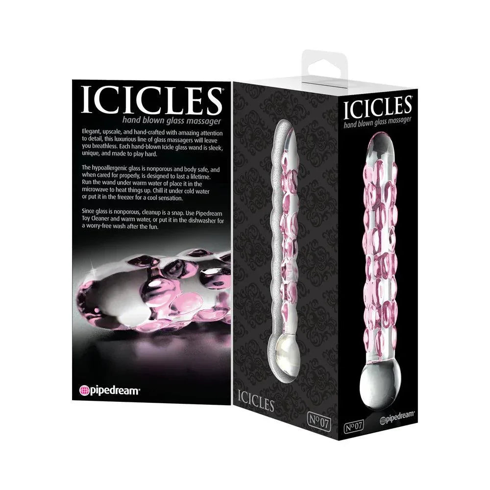 Pipedream Icicles No. 7 Textured 7 in. Glass Dildo Pipedream Icicles No. 7 Textured 7 in. Glass Dildo