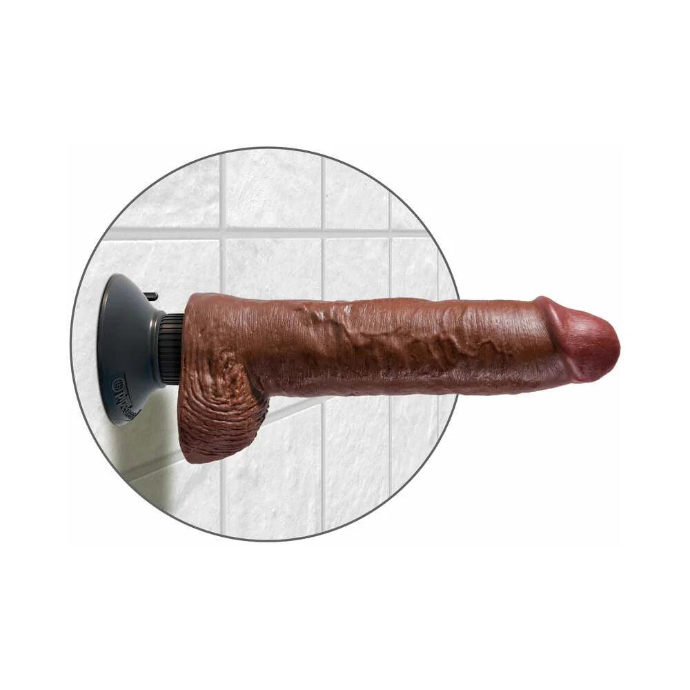 Pipedream King Cock 10 in. Vibrating Cock With Balls Poseable Suction Cup Dildo - Buy At Luxury Toy X - Free 3-Day Shipping