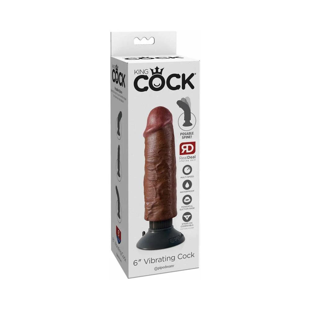 Pipedream King Cock 6 in. Vibrating Cock Poseable Dildo With Suction Cup - Buy At Luxury Toy X - Free 3-Day Shipping
