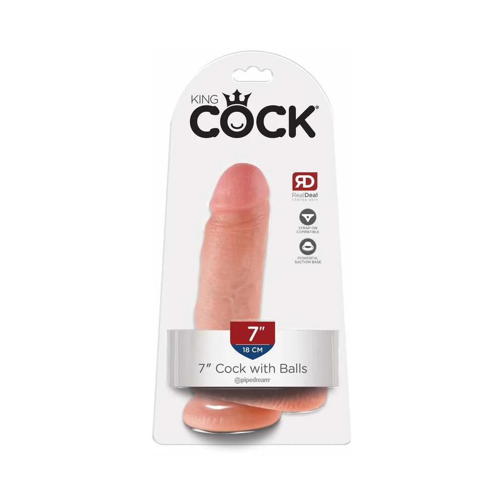 Pipedream King Cock 7 in. Cock With Balls Realistic Suction Cup Dildo - Buy At Luxury Toy X - Free 3-Day Shipping
