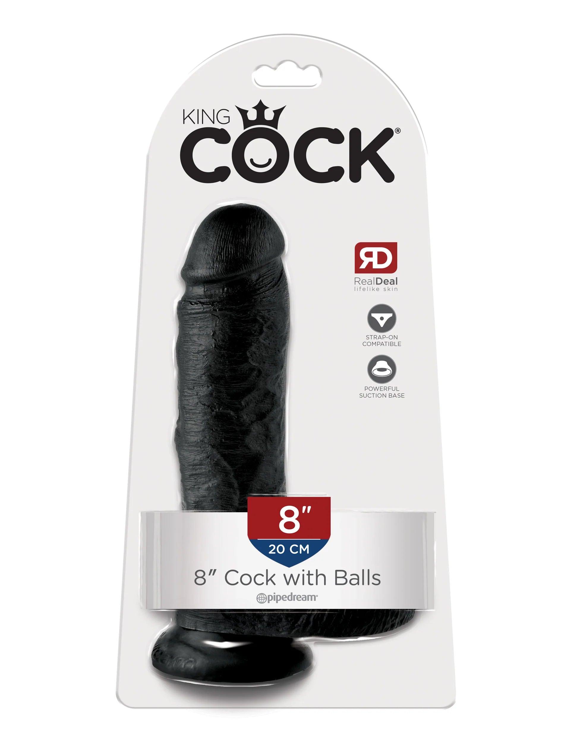Pipedream King Cock 8 in. Cock With Balls Realistic Suction Cup Dildo - Buy At Luxury Toy X - Free 3-Day Shipping
