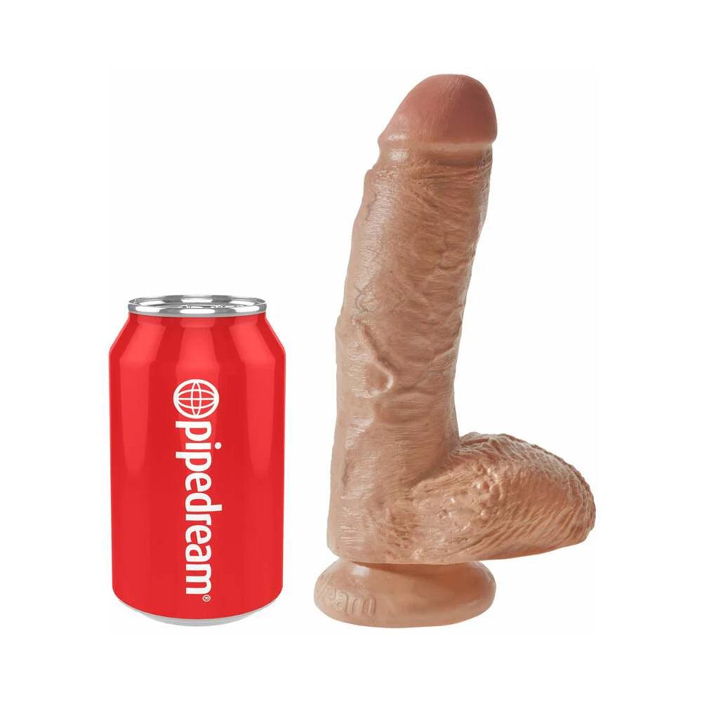 Pipedream King Cock 8 in. Cock With Balls Realistic Suction Cup Dildo - Buy At Luxury Toy X - Free 3-Day Shipping