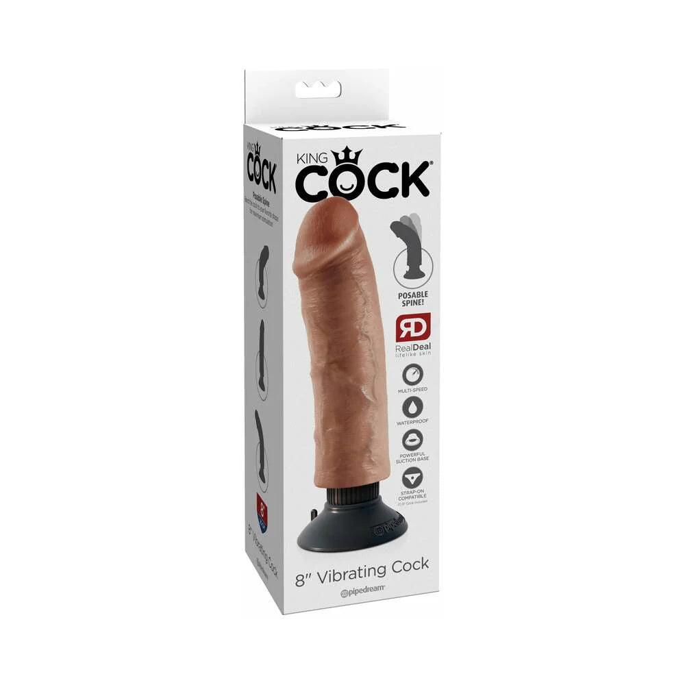 Pipedream King Cock 8 in. Vibrating Cock Poseable Dildo With Suction Cup - Buy At Luxury Toy X - Free 3-Day Shipping