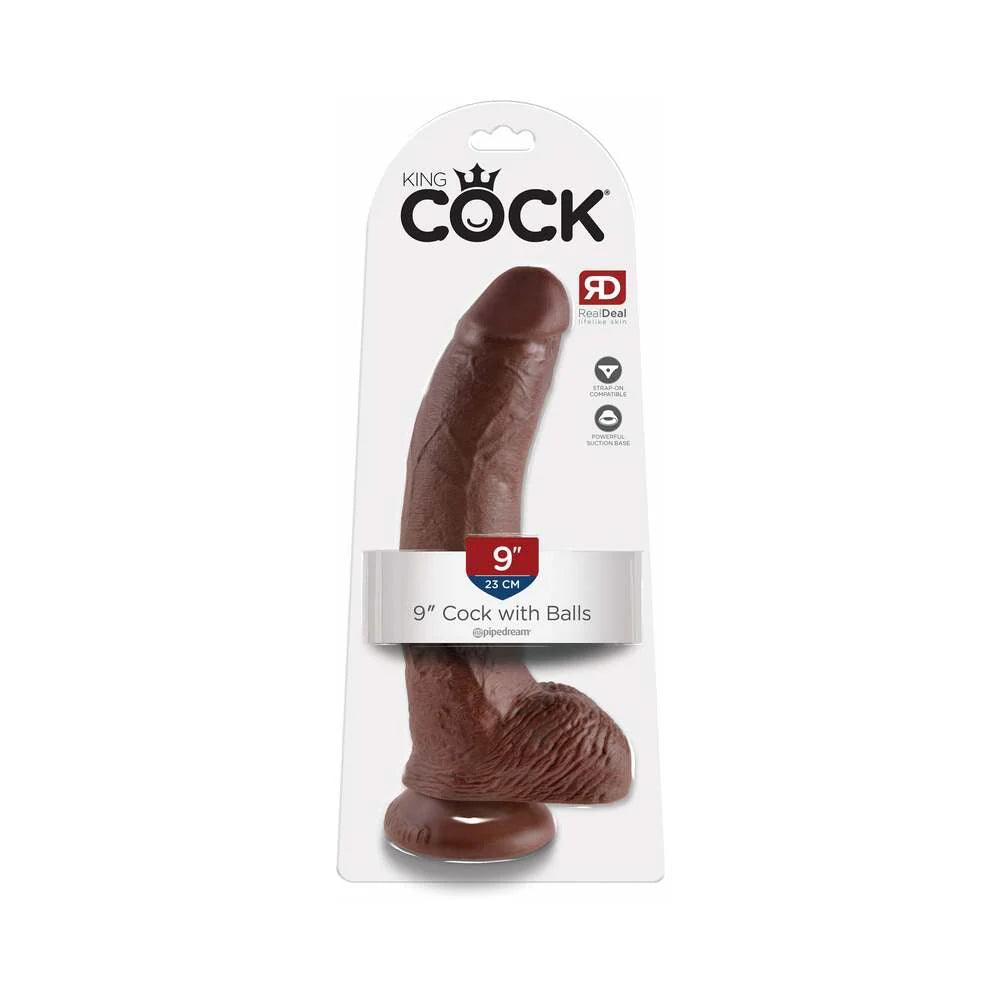 Pipedream King Cock 9 in. Cock With Balls Realistic Suction Cup Dildo - Buy At Luxury Toy X - Free 3-Day Shipping