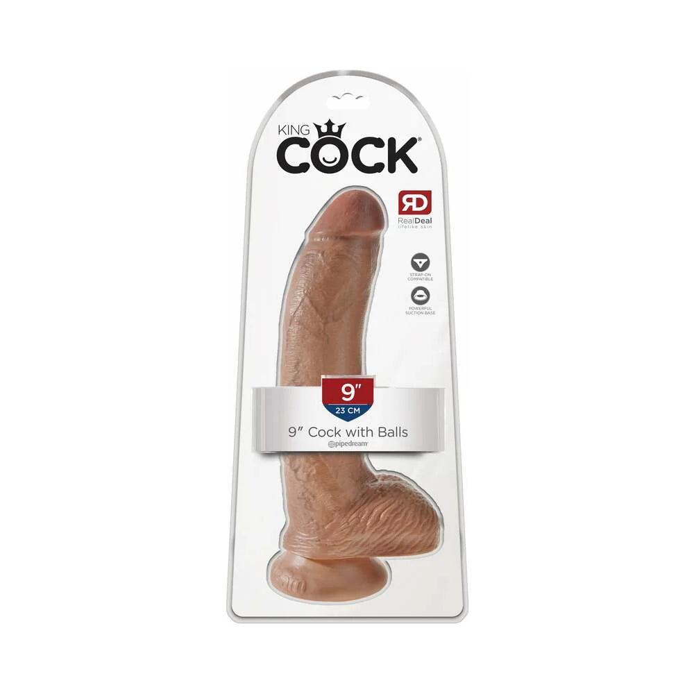 Pipedream King Cock 9 in. Cock With Balls Realistic Suction Cup Dildo - Buy At Luxury Toy X - Free 3-Day Shipping