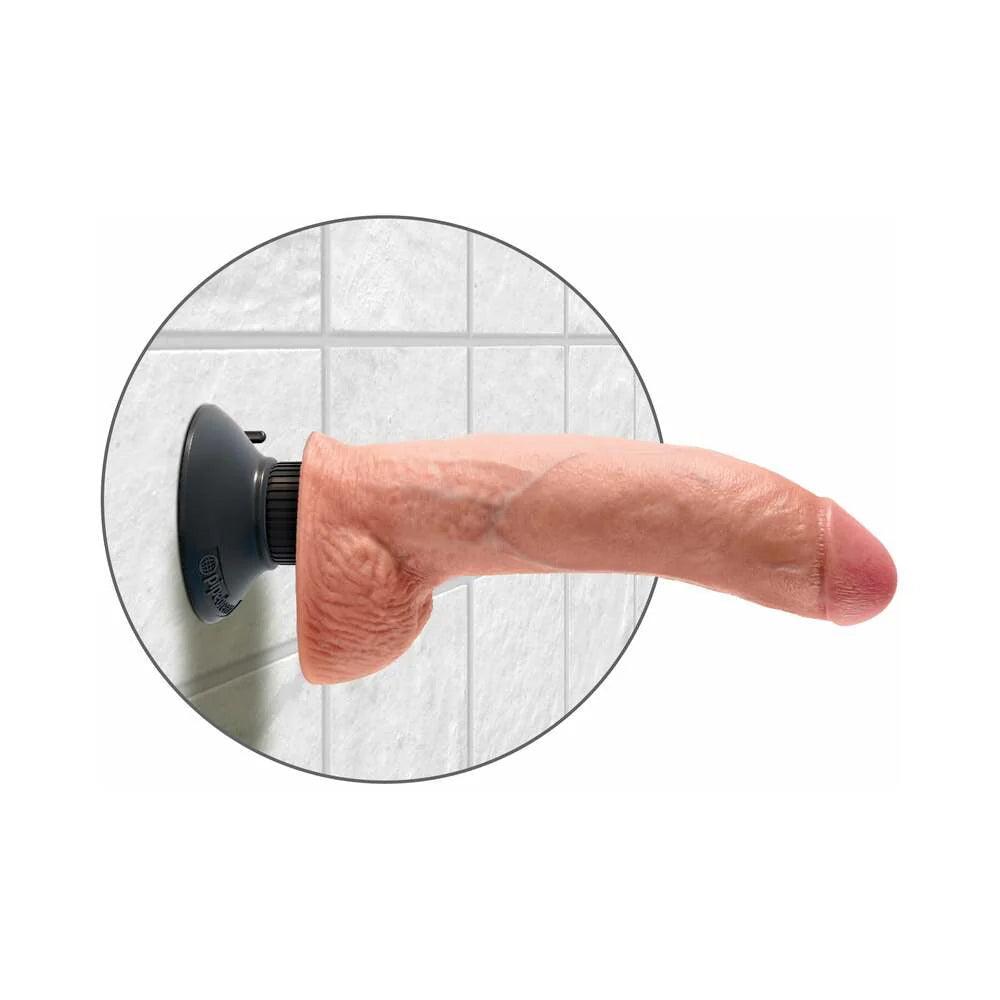 Pipedream King Cock 9 in. Vibrating Cock With Balls Poseable Suction Cup Dildo - Buy At Luxury Toy X - Free 3-Day Shipping