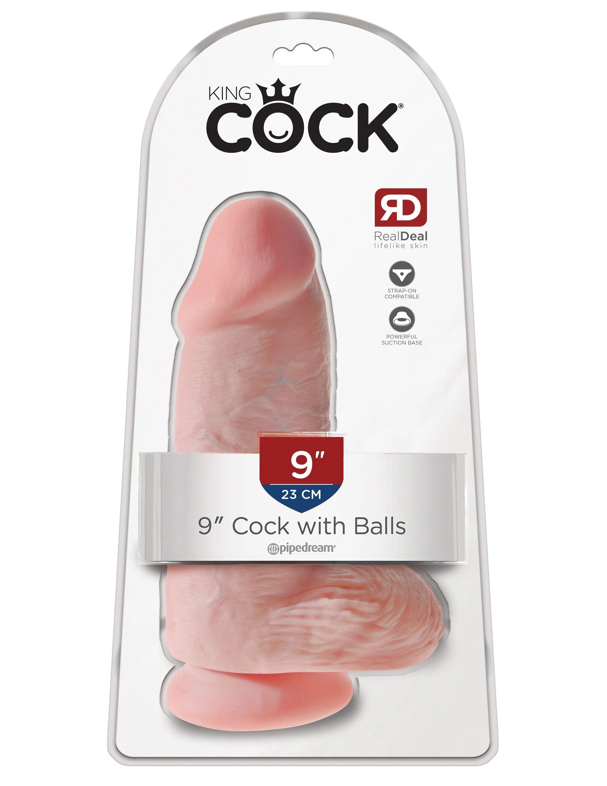 Pipedream King Cock Chubby 9 in. Cock With Balls Realistic Suction Cup Dildo - Buy At Luxury Toy X - Free 3-Day Shipping