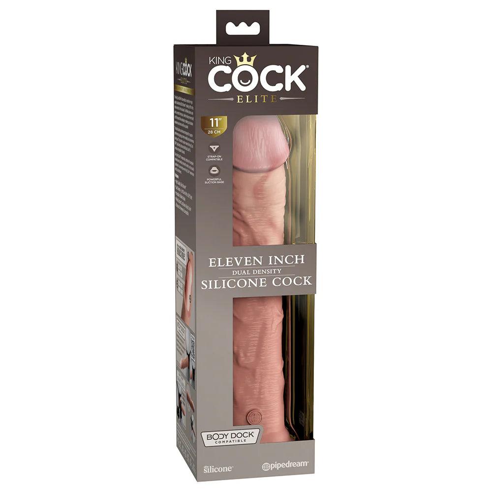 Pipedream King Cock Elite 11 in. Dual Density Silicone Cock Realistic Dildo With Suction Cup - Buy At Luxury Toy X - Free 3-Day Shipping