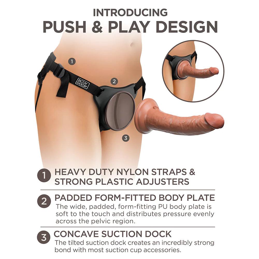 Pipedream King Cock Elite Comfy Silicone Body Dock Kit With Dildo - Buy At Luxury Toy X - Free 3-Day Shipping