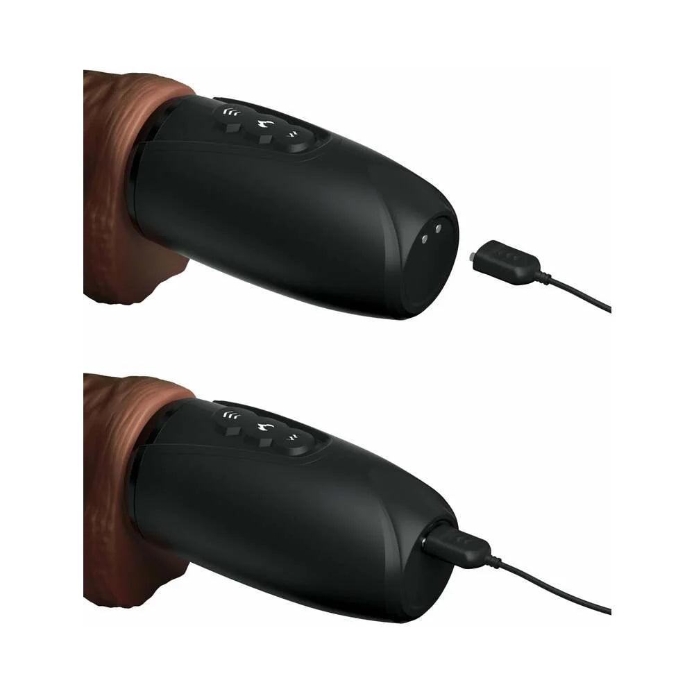 Pipedream King Cock Plus 7.5 in. Thrusting Cock With Balls Rechargeable Realistic Vibrator - Buy At Luxury Toy X - Free 3-Day Shipping