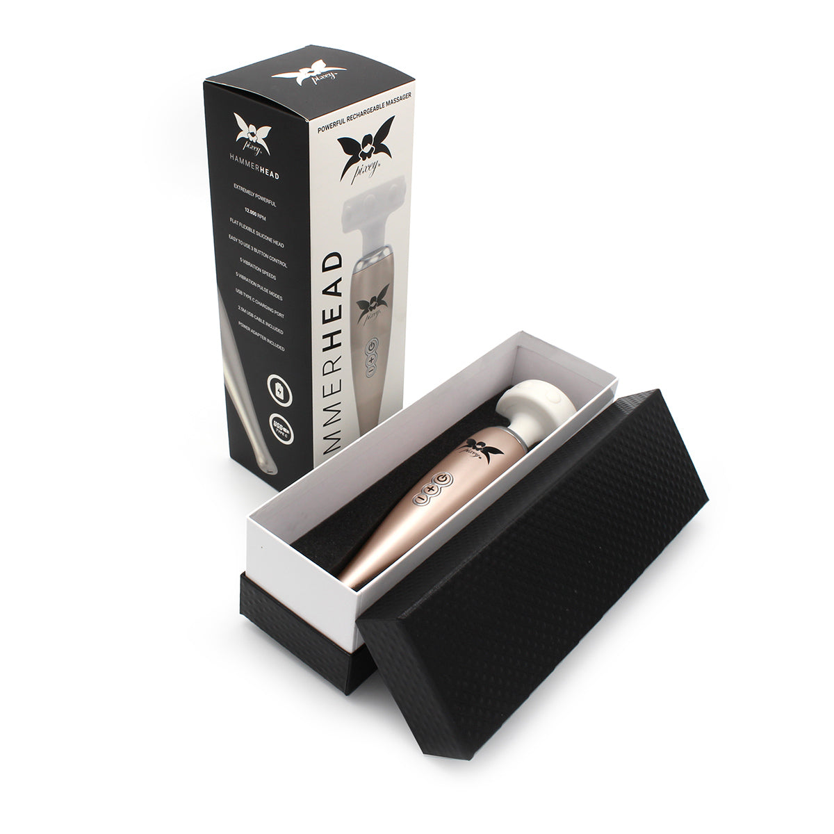 Pixey Hammerhead Rechargeable Wand - Buy At Luxury Toy X - Free 3-Day Shipping