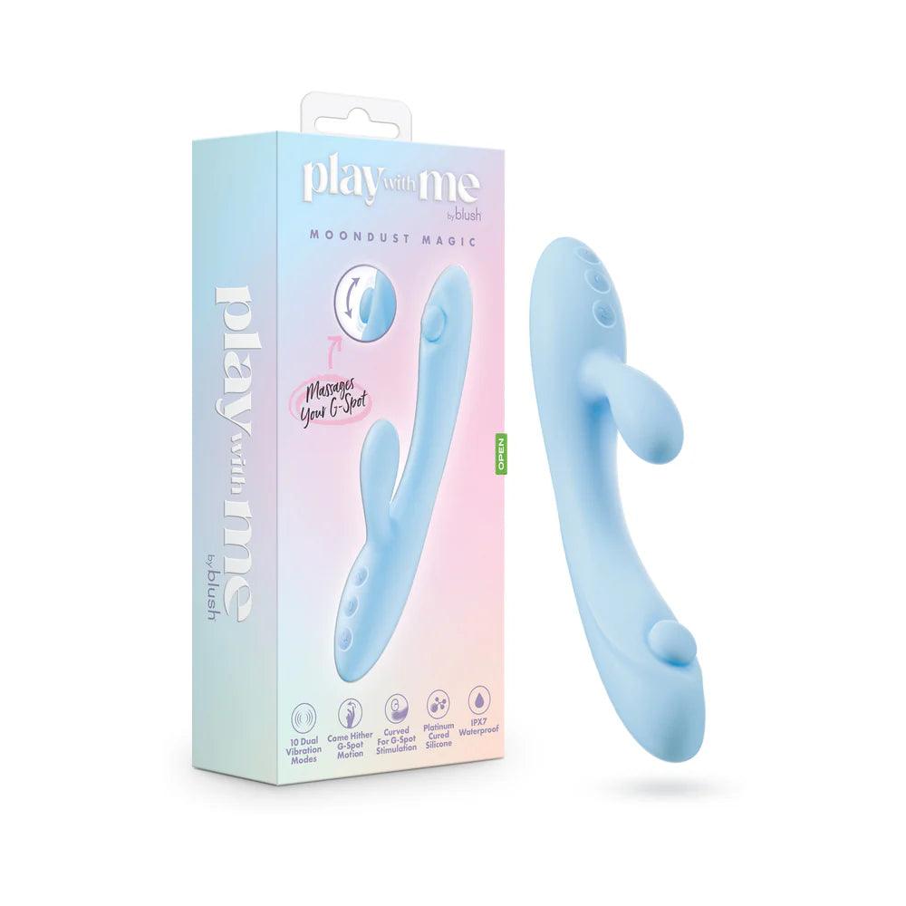 Play with Me Moondust Magic Rechargeable Silicone Rabbit Vibrator - Buy At Luxury Toy X - Free 3-Day Shipping