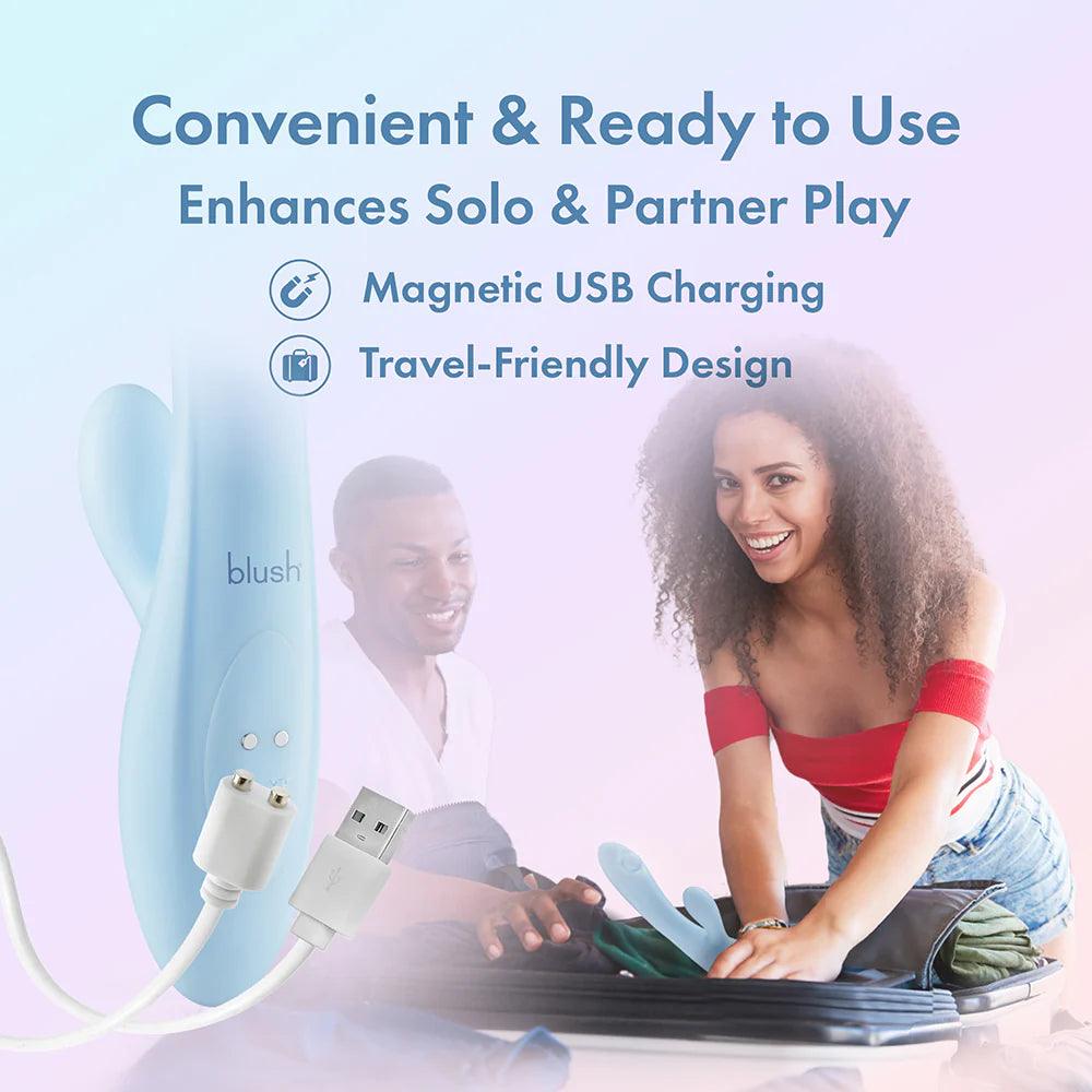 Play with Me Moondust Magic Rechargeable Silicone Rabbit Vibrator - Buy At Luxury Toy X - Free 3-Day Shipping