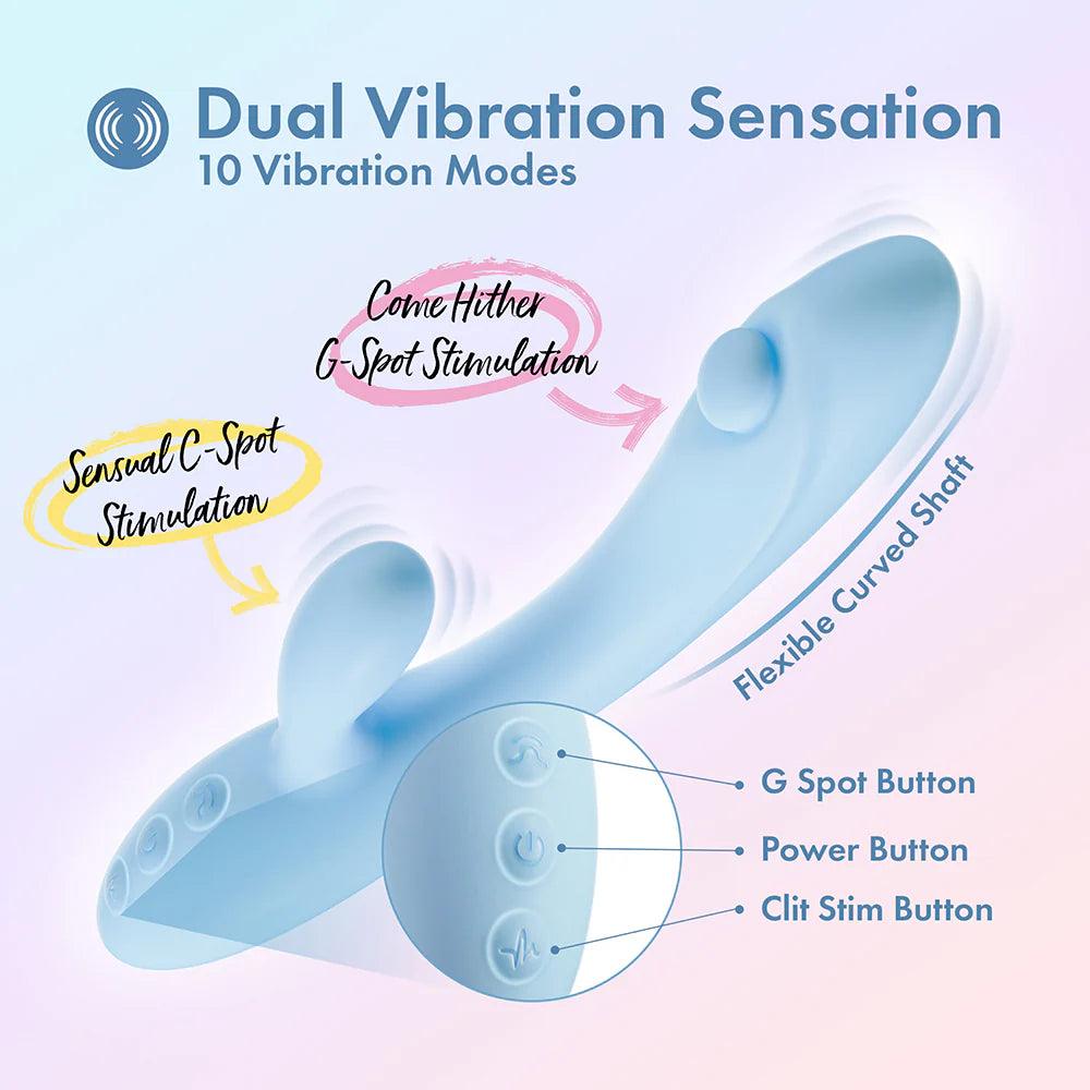 Play with Me Moondust Magic Rechargeable Silicone Rabbit Vibrator - Buy At Luxury Toy X - Free 3-Day Shipping