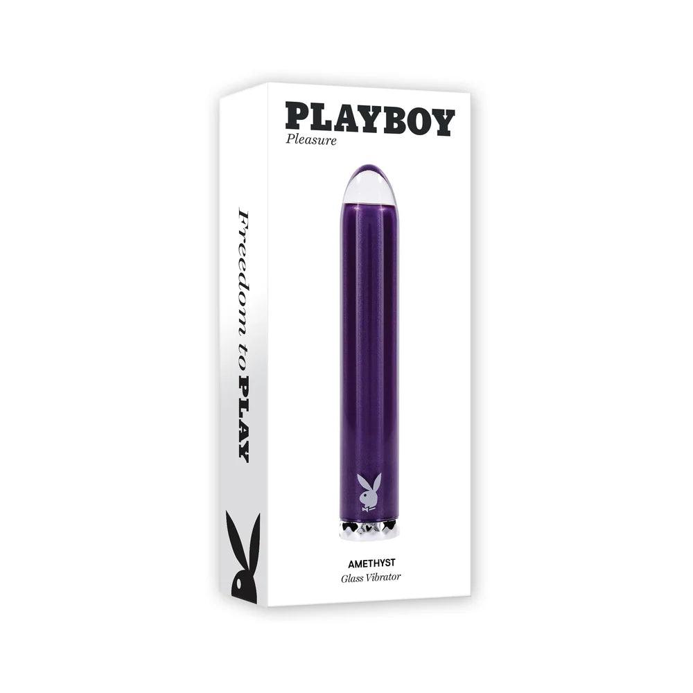 Playboy Amethyst Rechargeble Vibrating Glass Vibe - Buy At Luxury Toy X - Free 3-Day Shipping