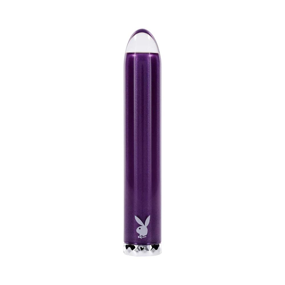 Playboy Amethyst Rechargeble Vibrating Glass Vibe - Buy At Luxury Toy X - Free 3-Day Shipping