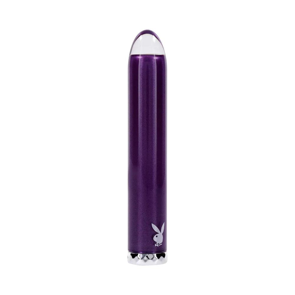 Playboy Amethyst Rechargeble Vibrating Glass Vibe - Buy At Luxury Toy X - Free 3-Day Shipping