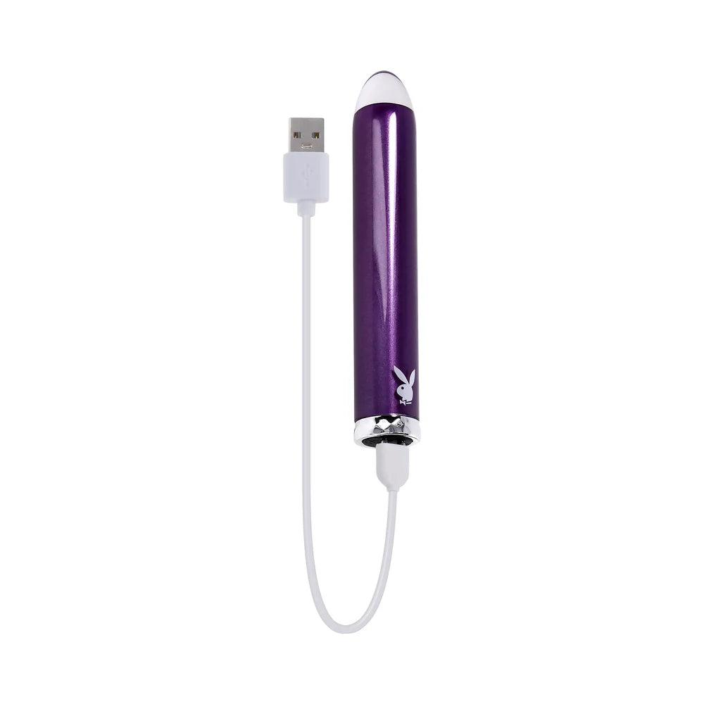 Playboy Amethyst Rechargeble Vibrating Glass Vibe - Buy At Luxury Toy X - Free 3-Day Shipping