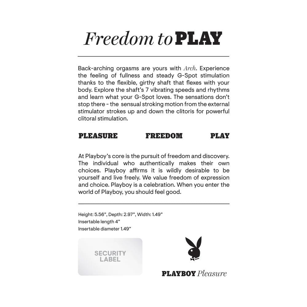 Playboy Arch Rechargeable Silicone G-spot Vibrator - Buy At Luxury Toy X - Free 3-Day Shipping