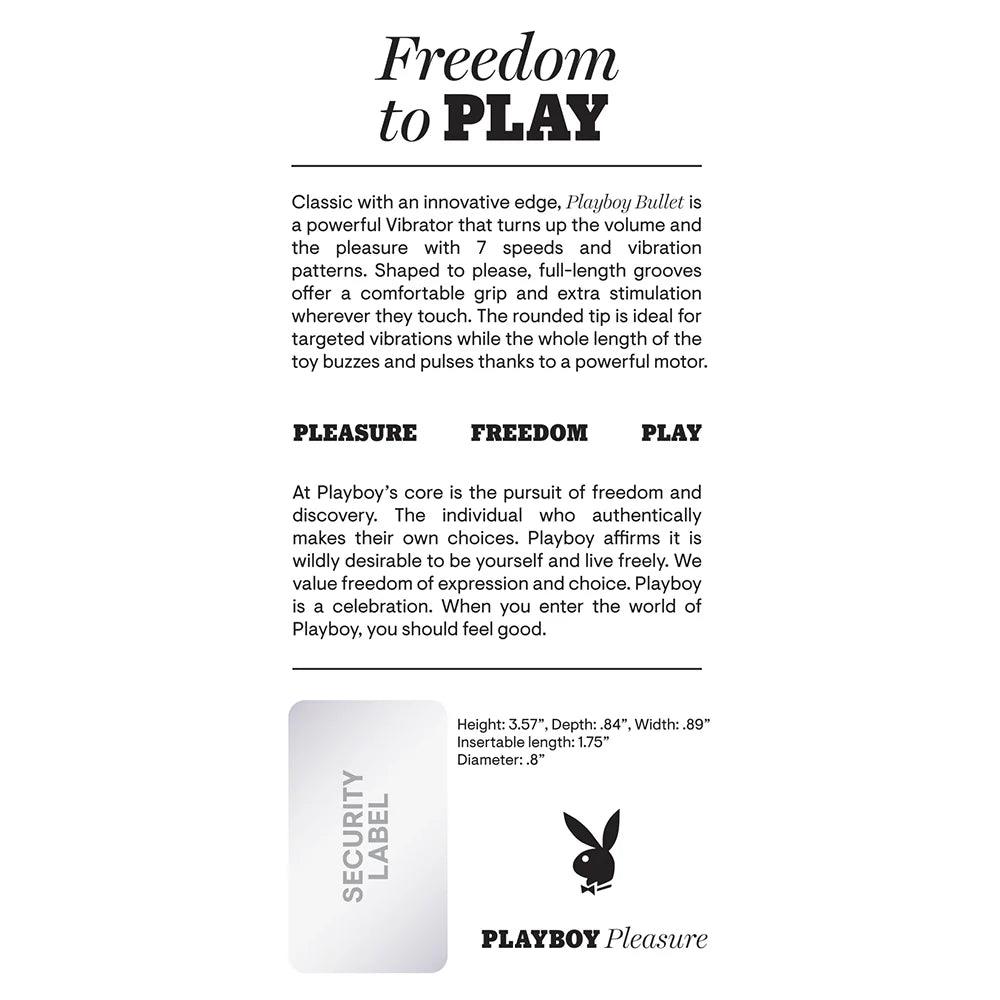 Playboy Bullet Rechargeable Silicone Vibrator - Buy At Luxury Toy X - Free 3-Day Shipping