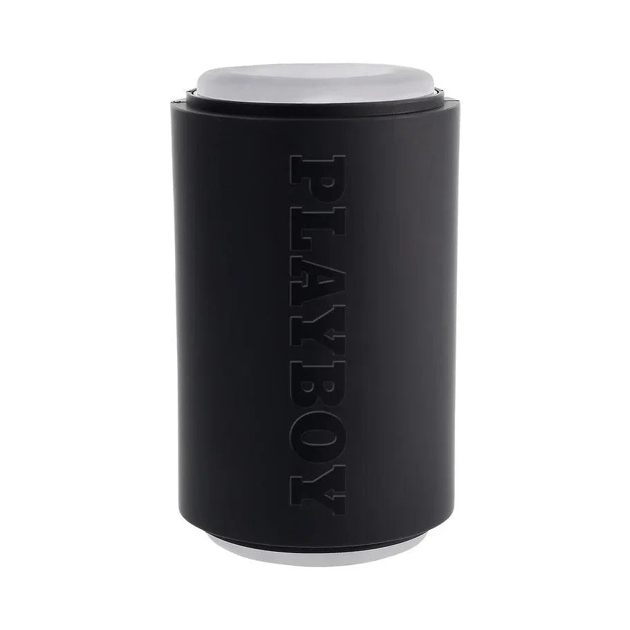 Playboy Come Along Dual End Rechargeable Masturbator - Black/Clear - Buy At Luxury Toy X - Free 3-Day Shipping