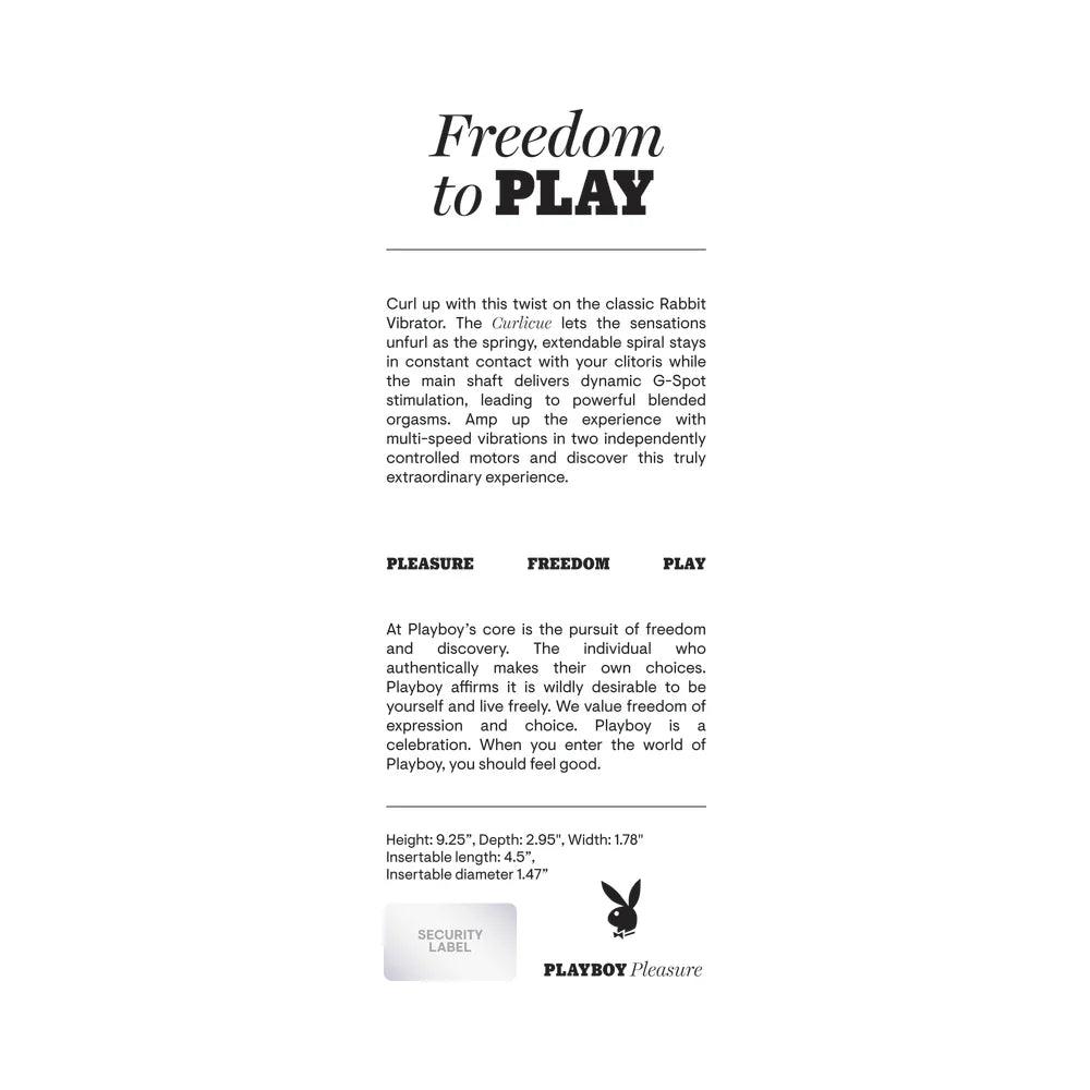 Playboy Curlicue Rechargeable Dual Stim Vibrator Silicone - Buy At Luxury Toy X - Free 3-Day Shipping
