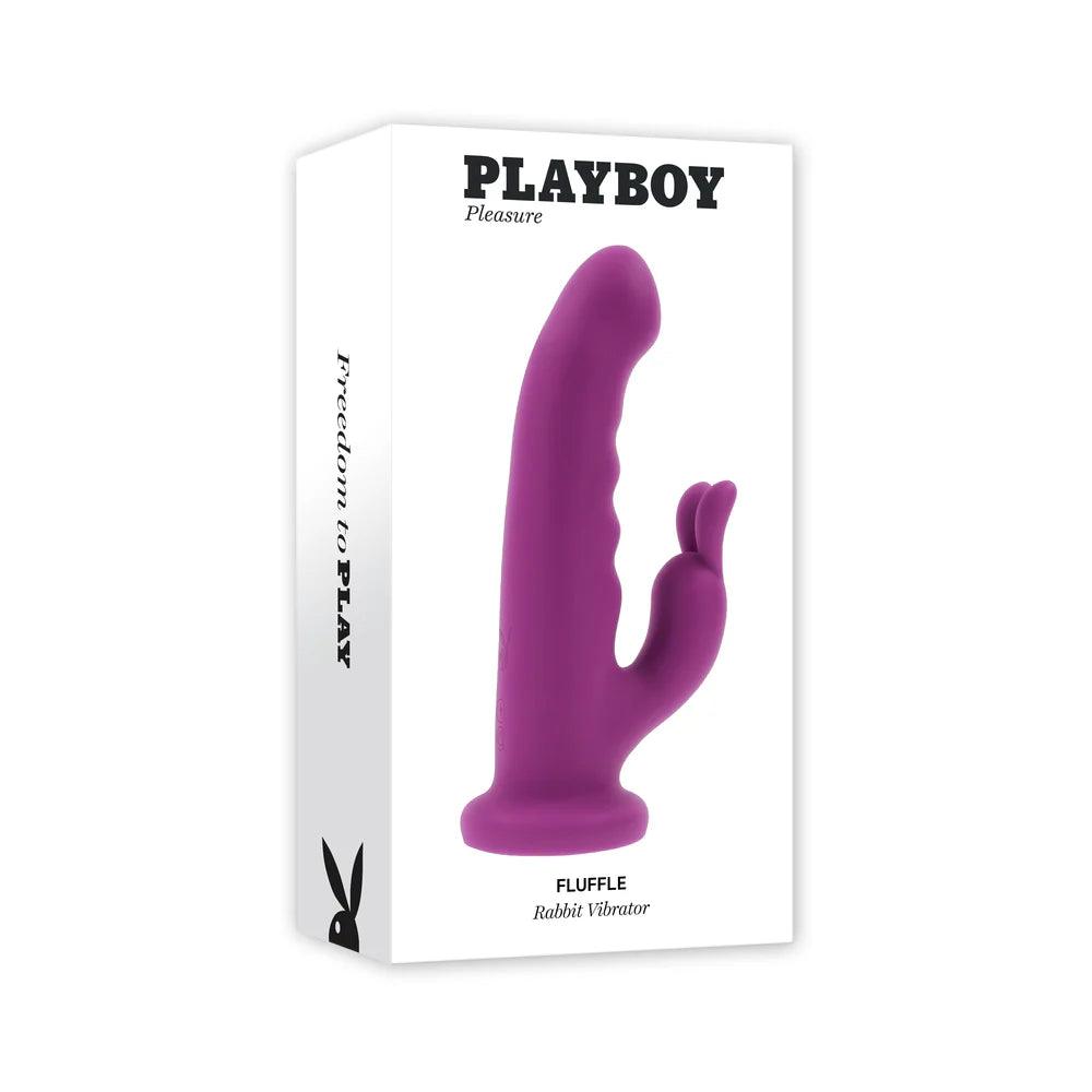 Playboy Fluffle Rechargeable Silicone Rabbit Vibrator - Buy At Luxury Toy X - Free 3-Day Shipping