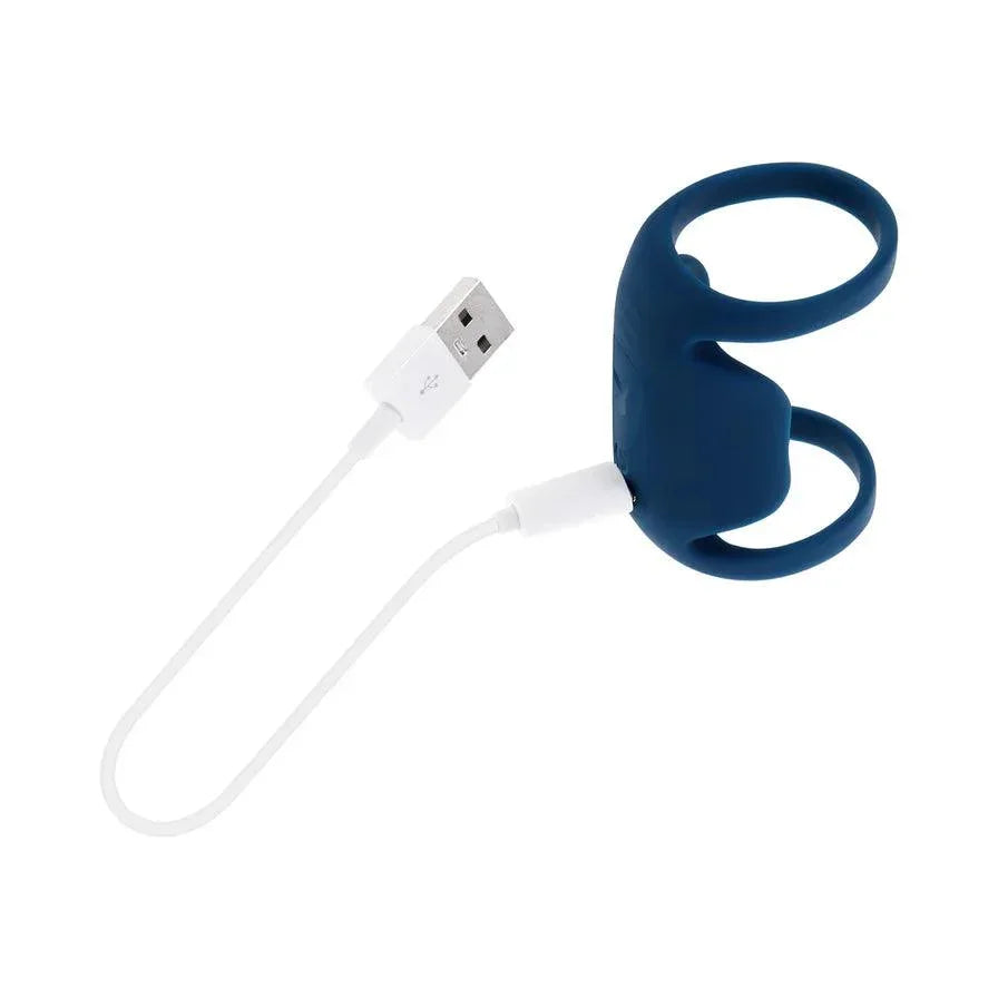 Playboy Jet Pack Rechargeable Silicone Vibrating Double Cock Ring - Buy At Luxury Toy X - Free 3-Day Shipping