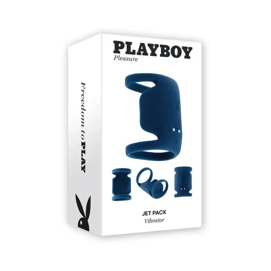 Playboy Jet Pack Rechargeable Silicone Vibrating Double Cock Ring - Buy At Luxury Toy X - Free 3-Day Shipping