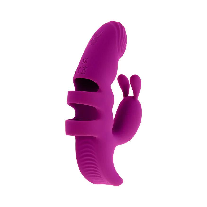 Playboy Lend a Hand Rechargeable Silicone Finger Vibrator - Buy At Luxury Toy X - Free 3-Day Shipping