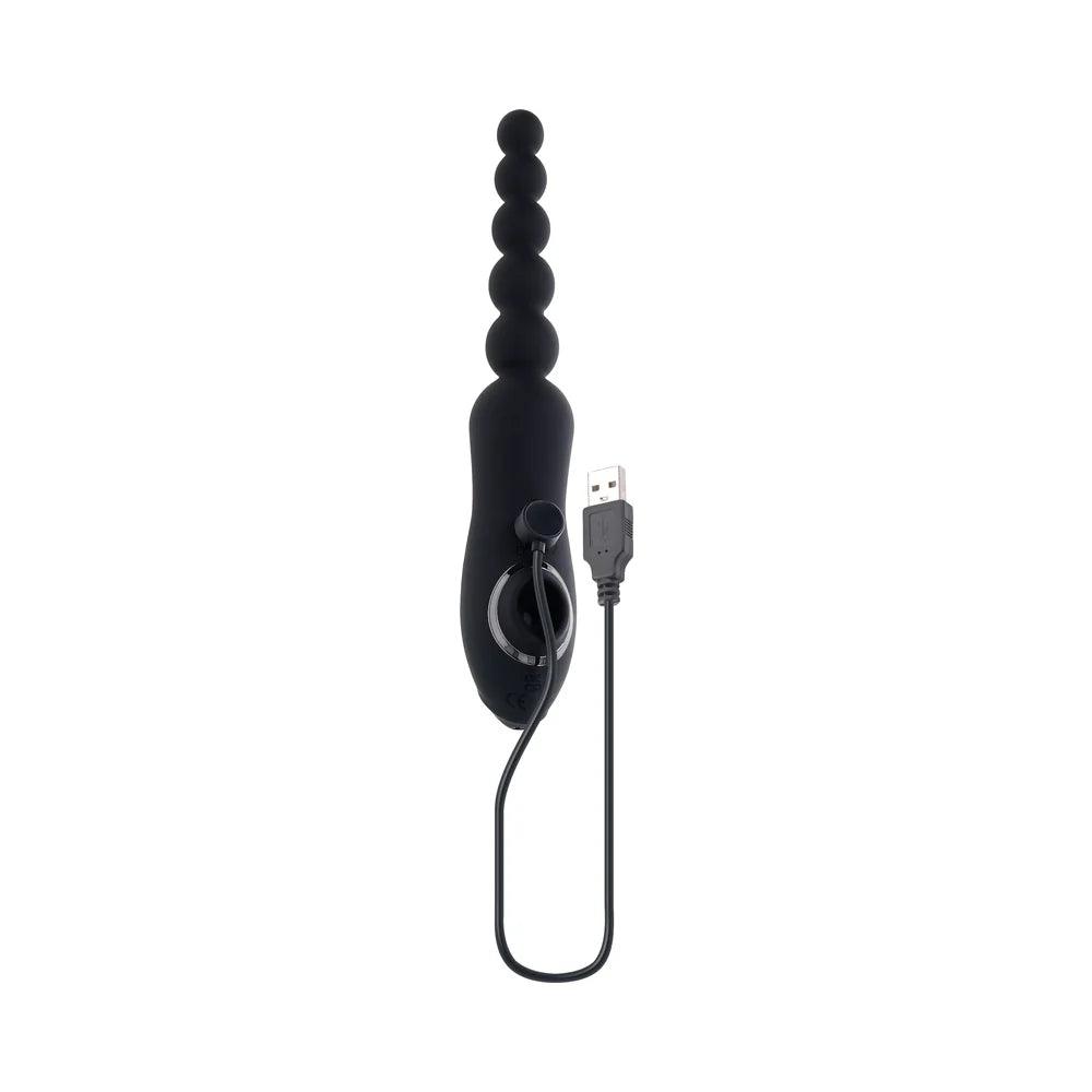 Playboy Let It Bead Rechargeable Flexible Dual-Ended Anal Vibe with Suction - Buy At Luxury Toy X - Free 3-Day Shipping