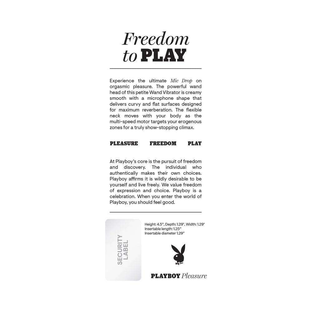 Playboy Mic Drop Rechargeable Silicone Wand - Buy At Luxury Toy X - Free 3-Day Shipping