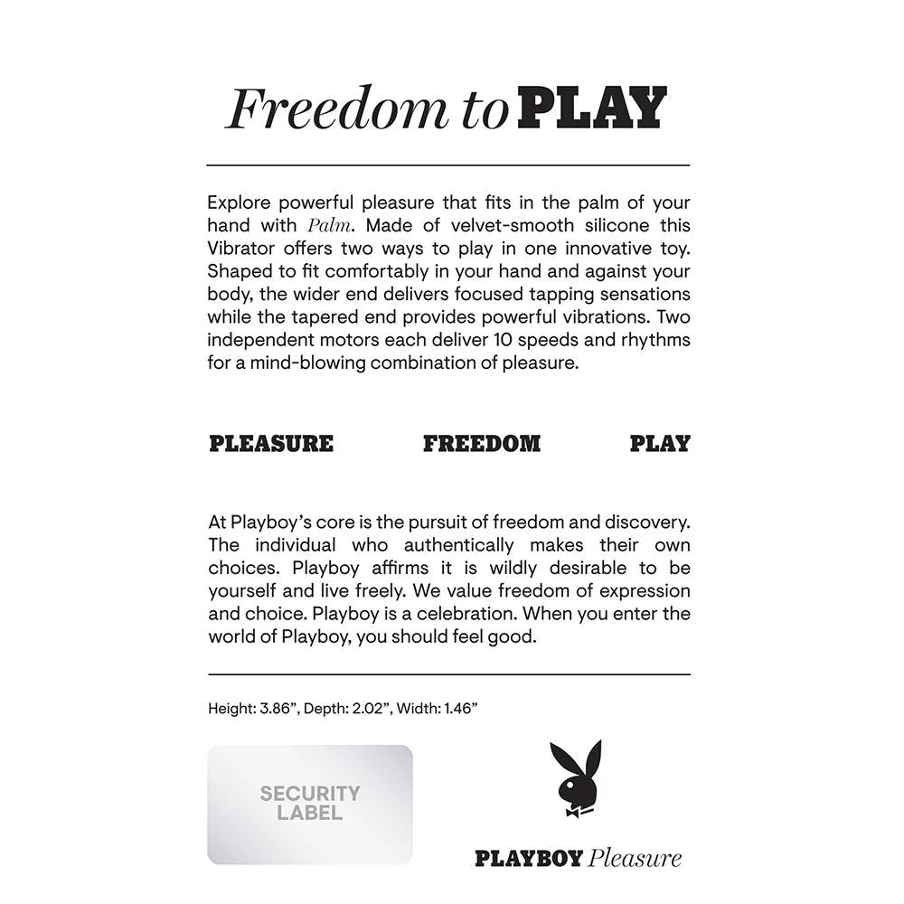 Playboy Palm Rechargeable Silicone Tapping Vibrator Solo - Buy At Luxury Toy X - Free 3-Day Shipping