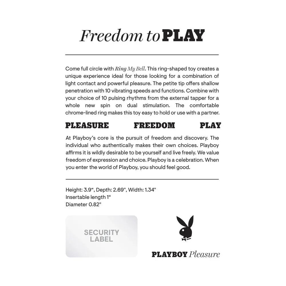 Playboy Ring My Bell Rechargeable Silicone Tapping Vibrator - Buy At Luxury Toy X - Free 3-Day Shipping