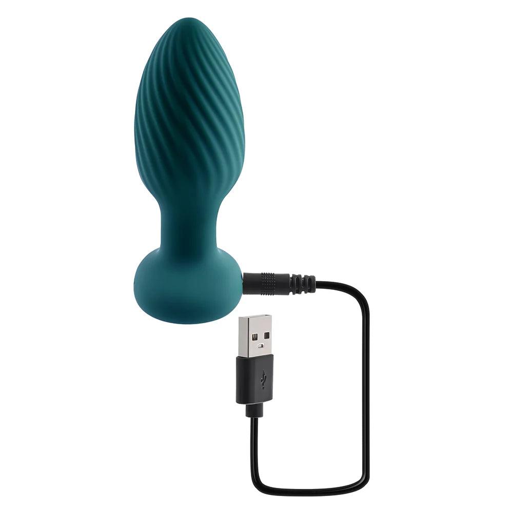 Playboy Spinning Tail Teaser Vibrating Rotating Anal Plug Salute - Buy At Luxury Toy X - Free 3-Day Shipping