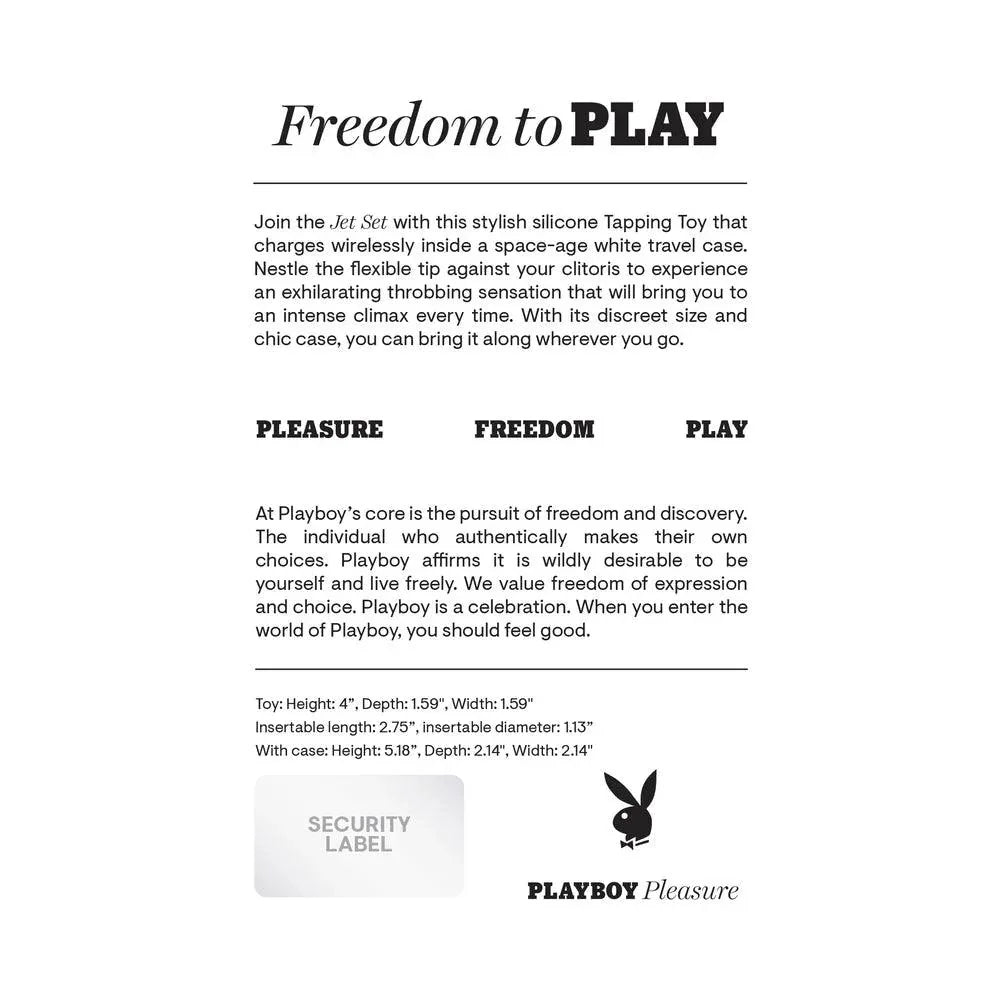 Playboy The Jet Set Tapping Rechargeable Silicone Clitoral Stimulator - Buy At Luxury Toy X - Free 3-Day Shipping